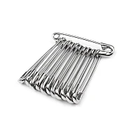 Safety pins length 28 mm - Nickel (1 Bunch)