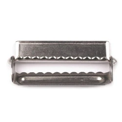 Adjustable suspender slider / adjuster with teeth, width 20; 24; 30; 40 mm - Nickel (100 Pieces)