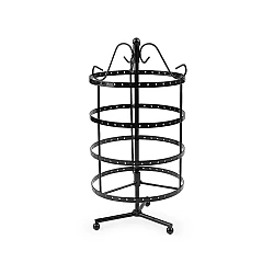 Rotating earring display stand 30cm - Black (1 Piece)