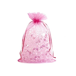 Organza gift bag 17x23 cm - Pink sharp light (10 Pieces)