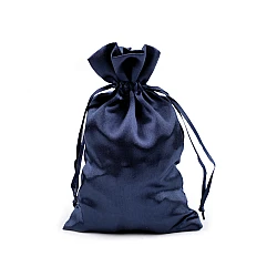 Satin gift pouch 11x17 cm - Blue dark (1 Piece)