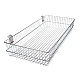 Grid wall / slat wall hanging wire basket 40x90 cm - Silver (1 Piece)