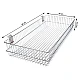 Grid wall / slat wall hanging wire basket 40x90 cm - Silver (1 Piece)