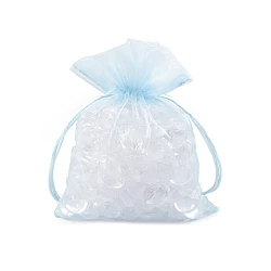 Organza gift bag 13x18 cm - Blue light (10 Pieces)