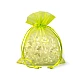 Organza gift bag 13x18 cm - Green (10 Pieces)