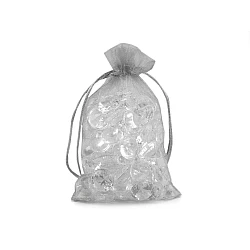 Organza gift bag 10x15 cm - Silver (10 Pieces)