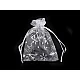 Christmas gift bag snowflakes 9x12 cm organza - White (100 Pieces)