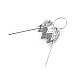Christmas ball bauble ornament cap with spring wire hangers - Gold (10 Pieces)