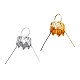 Christmas ball bauble ornament cap with spring wire hangers - Gold (10 Pieces)