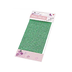 Self adhesive rhinestone crystal stickers ø4 mm - Dark green (1 Card)