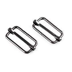 Adjustable slide buckle width 25 mm for webbing - Black nickel (10 Pieces)