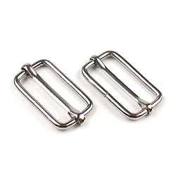 Adjustable slide buckle width 33 mm for webbing - Nickel (10 Pieces)