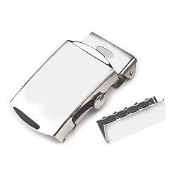 Web belt buckle, 30 mm, with belt tip - Nickel (1 Set)
