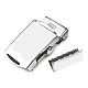 Web belt buckle, 30 mm, with belt tip - Nickel (1 Set)
