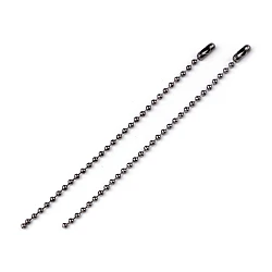 Ball chain and connector 10 cm - Black nickel (10 Pieces)