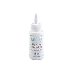 Polyvinyl craft glue 60 ml for textile, paper, wood, ceramic - White milk (1 Piece)