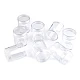 Plastic jar 3.8 x 4.7 cm with lid - Transparent (2 Pieces)