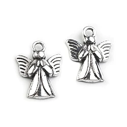 Charm pendant 15x20 mm angel - Platinum (5 Pieces)