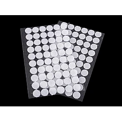 Hook and loop self adhesive circles dots ø15 mm - White (1 Card)