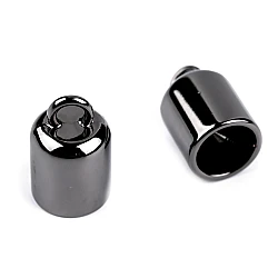 Cord end cap with loop ø9 mm - Black nickel (10 Pieces)