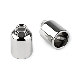 Cord end cap with loop ø9 mm - Nickel (10 Pieces)