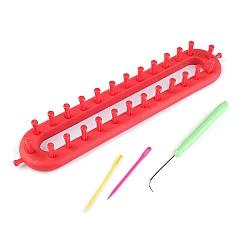 Knitting loom set  for shawls, snoods, hats 5.2x26 cm - Dark red (1 Set)