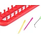 Knitting loom set  for shawls, snoods, hats 5.2x26 cm - Dark red (1 Set)