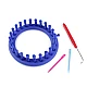 Knitting round loom set for shawls, snoods, hats ø14 cm - Blue sapphire (1 Set)