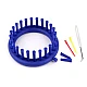 Knitting round loom set for shawls, snoods, hats ø14 cm - Blue sapphire (1 Set)