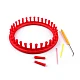 Knitting round loom set for shawls, snoods, hats ø19 cm - Red (1 Set)