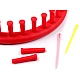 Knitting round loom set for shawls, snoods, hats ø19 cm - Red (1 Set)