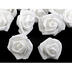 Decorative foam rose ø3-4 cm - White (10 Pieces)