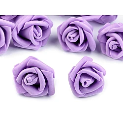 Decorative foam rose ø3-4 cm - Violet lilac (10 Pieces)
