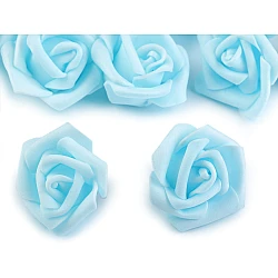 Decorative foam rose ø3-4 cm - Blue azure (10 Pieces)