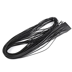 Leather string width 2 mm, 110 cm - Black (20 Pieces)