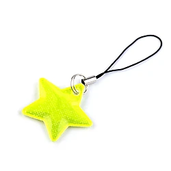 Safety star reflector - Yellow-green (1 Piece)