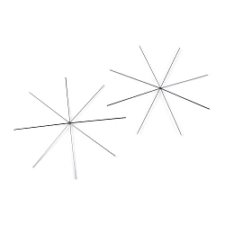 Christmas wire star / snowflake for beading diy ø10 cm - Platinum (2 Pieces)