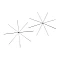 Christmas wire star / snowflake for beading diy ø10 cm - Platinum (2 Pieces)
