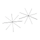Christmas wire star / snowflake for beading diy ø10 cm - Platinum (50 Pieces)