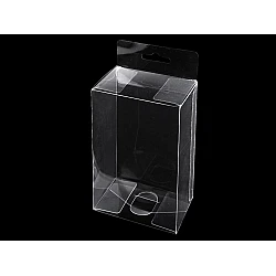 Clear packaging box with hang hole - Transparent (10 Pieces)