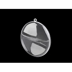 Clear acrylic fillable ornament ø7 cm - Transparent (5 Pieces)