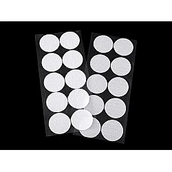 Hook and loop self adhesive circles dots ø35 mm - White (1 Card)