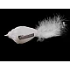 Bird with clip for christmas arrangement - White (2 Pieces)