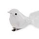 Bird with clip for christmas arrangement - White (2 Pieces)