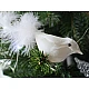 Bird with clip for christmas arrangement - White (2 Pieces)