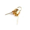 Christmas ball bauble ornament cap with spring wire hangers - Gold (10 Pieces)
