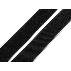 Self-adhesive hook and loop fastener width 30 mm - Black (1 Meter)