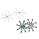 Christmas wire star / snowflake for beading diy ø9 cm - Platinum (2 Pieces)