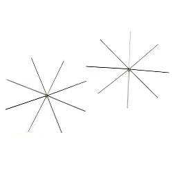 Christmas wire star / snowflake for beading diy ø9 cm - Platinum (10 Pieces)