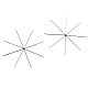 Christmas wire star / snowflake for beading diy ø9 cm - Platinum (2 Pieces)